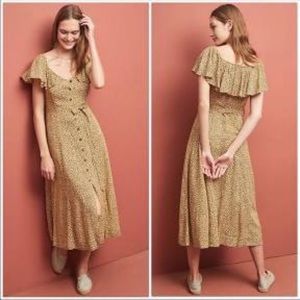 Anthropologie Bolano Leopard Midi Dress size 4